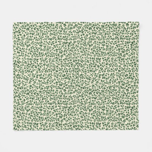 Couverture Polaire Soft Sage Green Botanical Leaf Foliage Pattern (Devant (Horizontal))