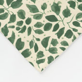 Couverture Polaire Soft Sage Green Botanical Leaf Foliage Pattern (Coin)