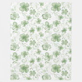 Couverture Polaire Soft Shamrock Whispers in Sage Green (Devant)