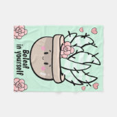 Couverture Polaire Soft Succulent BeLeaf in Yourself Encourager (Devant (Horizontal))