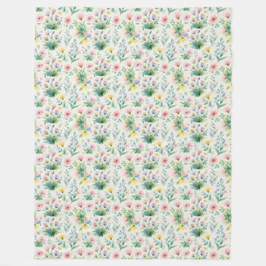 Couverture Polaire soft watercolor windflowerwer (Devant)