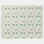 Couverture Polaire soft watercolor windflowerwer (Devant (Horizontal))