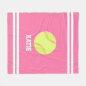 Couverture Polaire Softball cool Thème Personnalisé Enfants (Devant (Horizontal))