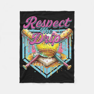 Couverture Polaire Softball Girl Ice Cream Softball Drift Youth Respe