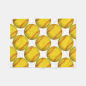 Couverture Polaire Softball jaune (Devant (Horizontal))