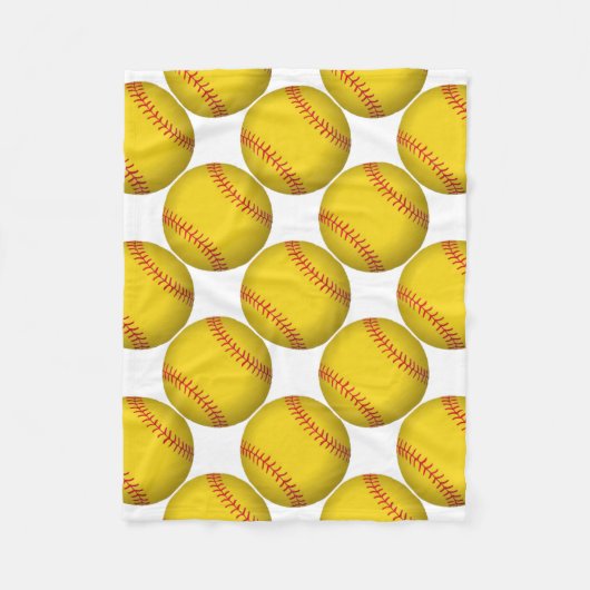 Couverture Polaire Softball jaune (Devant)