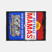 Couverture Polaire Softball Mamas And Sunflower Seeds Always Salty Sh (Devant (Horizontal))