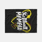 Couverture Polaire Softball Mamaw Heart Mamaw Of A Softball Player Ma (Devant (Horizontal))