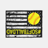 Couverture Polaire Softll Papa - Drapeau américain des États-Unis Sof (Devant (Horizontal))