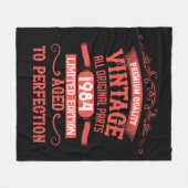 Couverture Polaire Soirée de 40 ans vintage personnalisée (Devant (Horizontal))