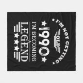 Couverture Polaire Soirée personnalisée vintage de 35 ans (Devant (Horizontal))