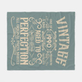 Couverture Polaire Soirée personnalisée vintage de 35 ans (Devant (Horizontal))