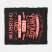 Couverture Polaire Soirée personnalisée vintage de 55 ans (Devant (Horizontal))