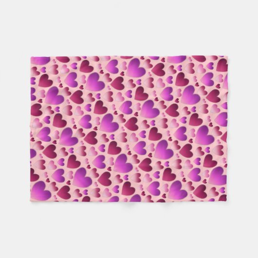 Couverture Polaire Sois confortable sous un "pré des coeurs" (Devant (Horizontal))