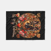 Couverture Polaire Sois ma Valentine Fleur de Chien Red Heart Day - A (Devant (Horizontal))