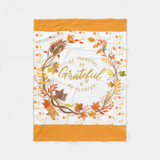 Couverture Polaire « SoisReconnaissantSoisGratis&SoisBéni »-FaithHome