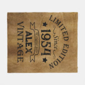 Couverture Polaire Soixante-dix vintages 70e anniversaire personnalis (Devant (Horizontal))