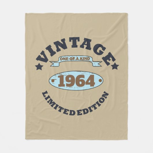 Couverture Polaire Soixante vintage 60e anniversaire personnalisée (Devant)
