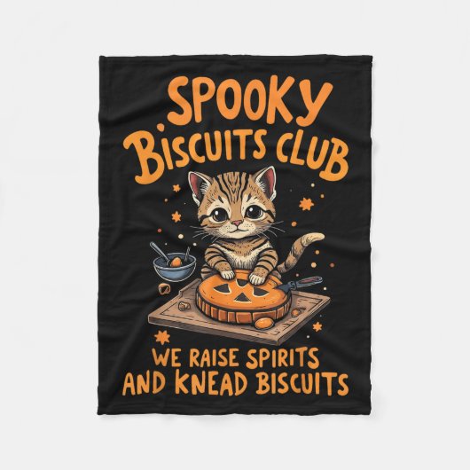 Couverture Polaire Soky Biscuits Club Chat Drôle Halloween Baking (Devant)