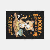 Couverture Polaire Soky Biscuits Club Chat Drôle Halloween Baking (Devant (Horizontal))