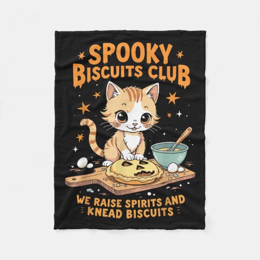 Couverture Polaire Soky Biscuits Club Chat Drôle Halloween Baking (Devant)