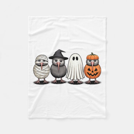 Couverture Polaire Soky Ghost Kiwi Bird Pumpkin Halloween Skeleton (Devant)