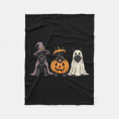 Couverture Polaire Soky Ghost Scottierrier Pumpkin Halloween Dog Love (Devant)