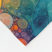 Couverture Polaire Solar Drift Vibrant Fractal Art Abstract Pattern (Coin)