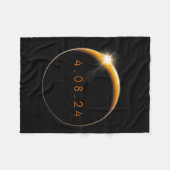 Couverture Polaire Solar Eclipse 2024 040824 Eclipse Hommes Femmes En (Devant (Horizontal))