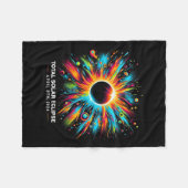 Couverture Polaire Solar Eclipse 2024 04.08.24 Eclipse Hommes Femmes (Devant (Horizontal))
