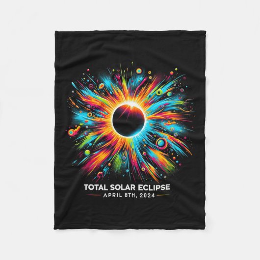 Couverture Polaire Solar Eclipse 2024 04.08.24 Eclipse Hommes Femmes (Devant)