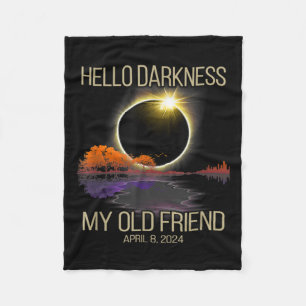 Couverture Polaire Solar Eclipse 2024 Hello Darkness My Old Friend Ap