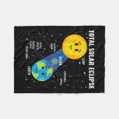 Couverture Polaire Solar Eclipse 2024 Infographie Funny Skywatcher en (Devant (Horizontal))