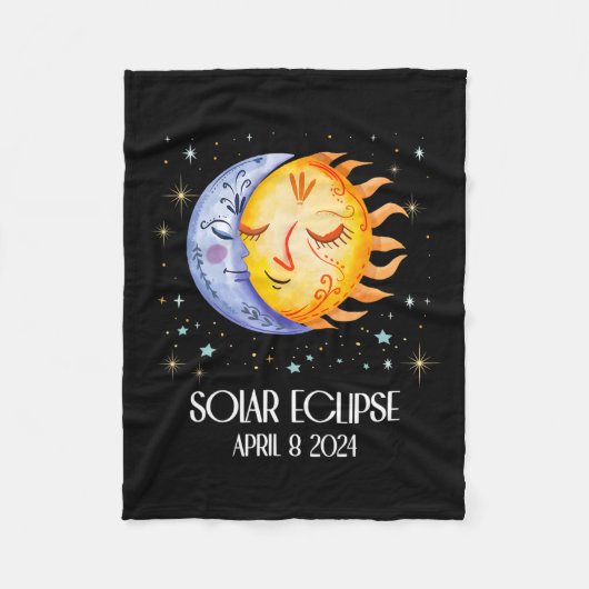 Couverture Polaire Solar Eclipse 2024 Joli Solar Eclipse Enfants Garç (Devant)