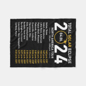 Couverture Polaire Solar Eclipse 2024 North America Tour State Totali (Devant (Horizontal))