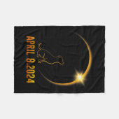 Couverture Polaire Solar Eclipse 2024 Totalité Chien 1 (Devant (Horizontal))