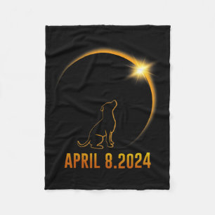 Couverture Polaire Solar Eclipse 2024 Totalité Chien 1