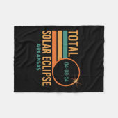 Couverture Polaire Solar Eclipse Arkansas Avril 8 2024 Totalité (Devant (Horizontal))