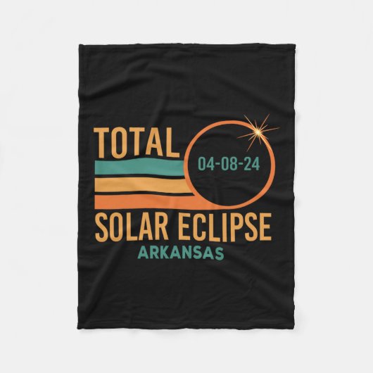 Couverture Polaire Solar Eclipse Arkansas Avril 8 2024 Totalité (Devant)