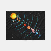 Couverture Polaire Solar System Colorful Space Planets Educational Ki (Devant (Horizontal))
