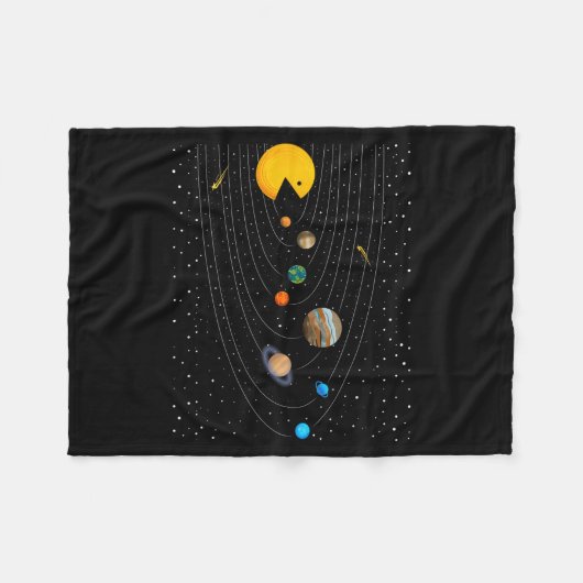 Couverture Polaire Solar System Video Game Funny Graphic Tees Planet  (Devant (Horizontal))