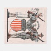 Couverture Polaire Soldat, marin et bouclier américain (Devant (Horizontal))