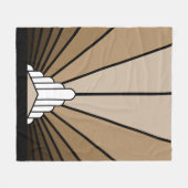 Couverture Polaire Soleil Art déco bronzé (Devant (Horizontal))