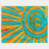 Couverture Polaire Soleil bleu (Devant (Horizontal))