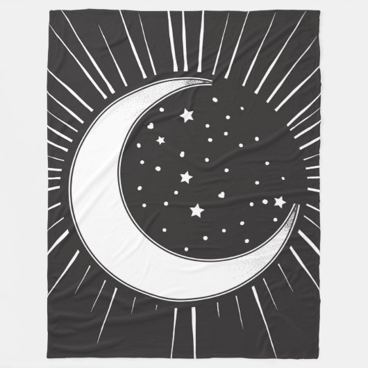 Couverture Polaire Soleil céleste et étoiles (Devant)
