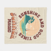 Couverture Polaire Soleil et bons moments - magie d'été (Devant (Horizontal))