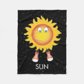 Couverture Polaire Soleil et étoiles dans l'espace (Devant)