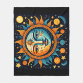 Couverture Polaire Soleil et Lune Célestes (Devant)