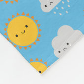 Couverture Polaire Soleil et pluie mignons (Coin)