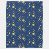 Couverture Polaire Soleil, Lune et étoiles (Devant)